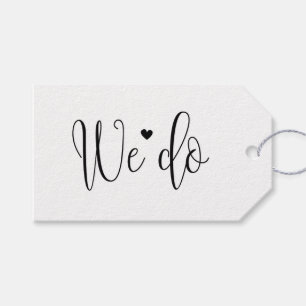 We do. Black and white script wedding thank you Gift Tags