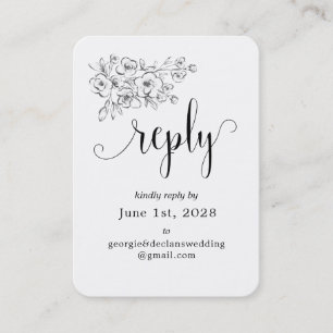 We Do Calligraphy Wedding Online RSVP Card