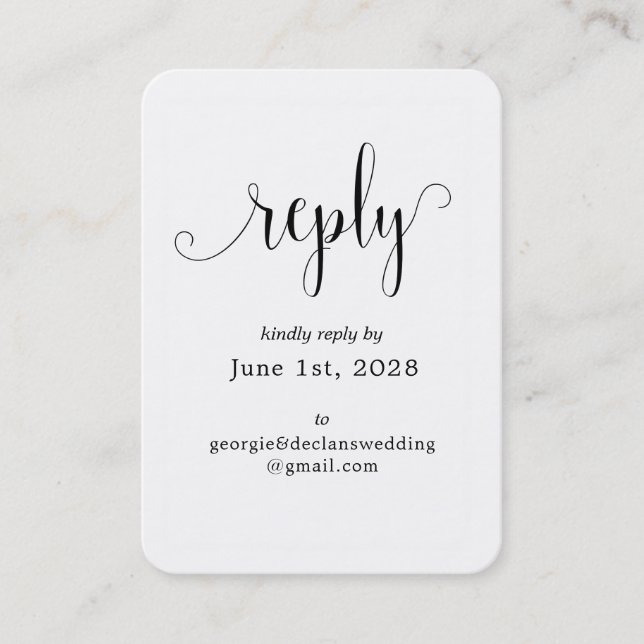 We Do Calligraphy Wedding Online RSVP Card (Front)