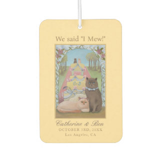 We Do Cat Bride & Groom Wedding Favour  Car Air Freshener