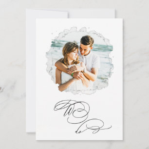 *~* WE DO Couple PHOTO RSVP + QR  AR6 Wedding Invi Invitation