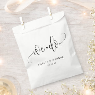 We Do Editable Colour Wedding Favour Bags