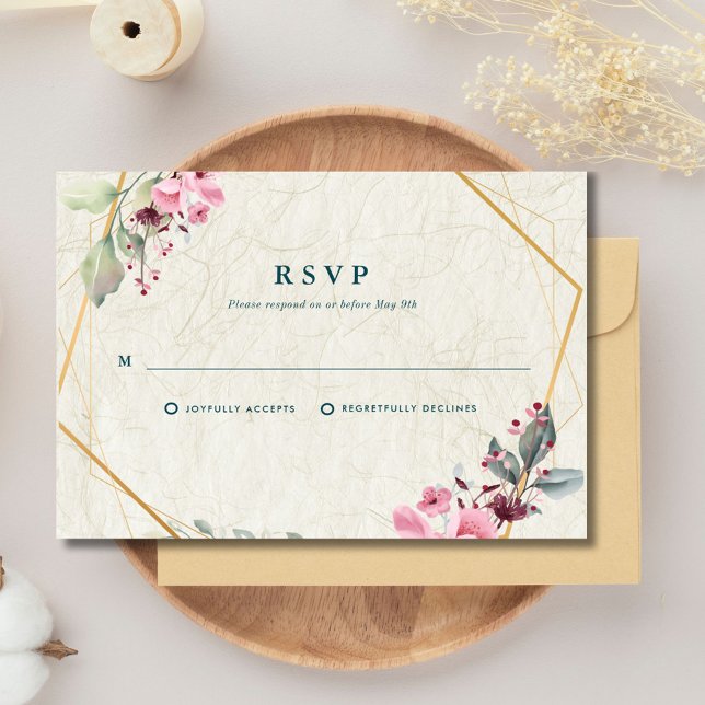 We Do Elegant Floral Botanical Wedding RSVP Card (We Do Elegant Floral Botanical Wedding RSVP Card)