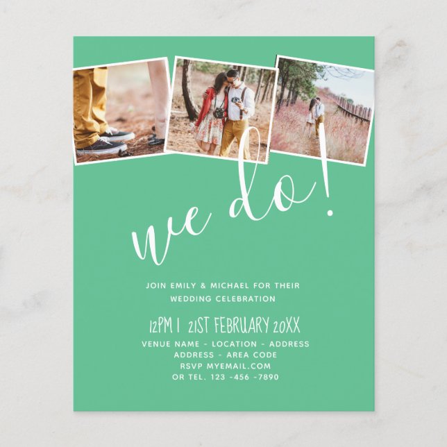 WE DO Engagement Party Invitations MODERN Colours (Front)