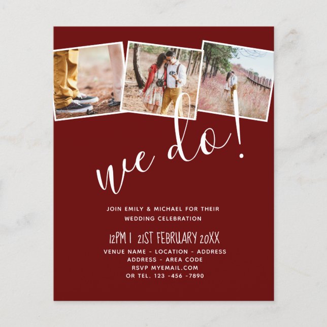 WE DO Engagement Party Invitations MODERN Colours (Front)