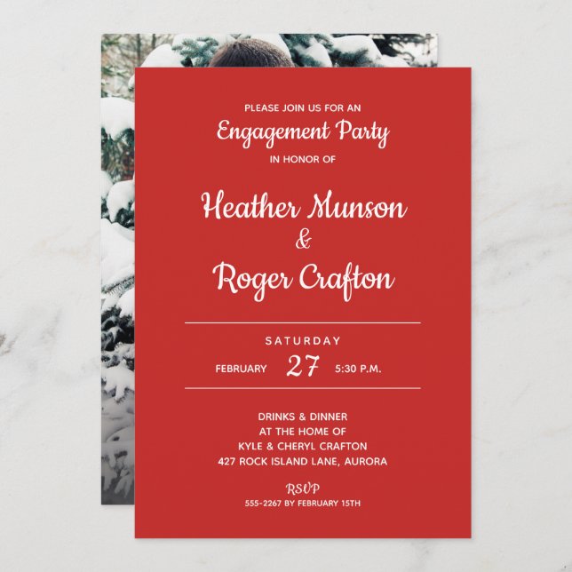 We Do! ENGAGEMENT PARTY Invites | Add PHOTO (Front/Back)
