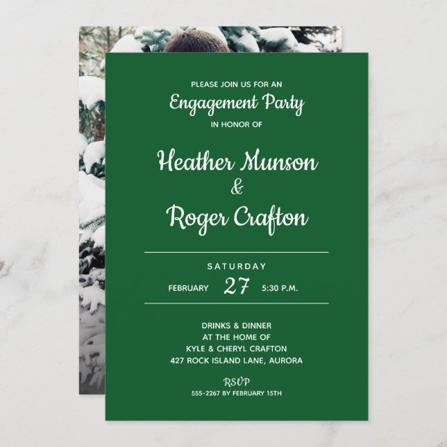 We Do! ENGAGEMENT PARTY Invites | Add PHOTO (Front/Back)