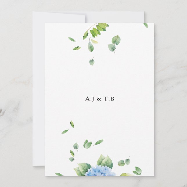 "We Do" Eucalyptus Wedding Invitation Card (Front)