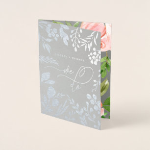 We do floral watercolor and real foil wedding foil card