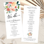 We Do Floral Watercolor Wedding Program 4x9 Programme<br><div class="desc">We Do Floral Watercolor Wedding Program 4x9</div>