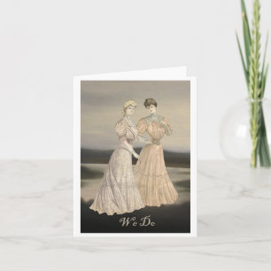 WE DO Gay Lesbian Women Wedding Invitation Invite