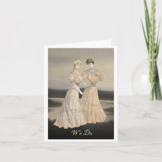 WE DO Gay Lesbian Women Wedding Invitation Invite