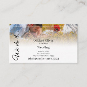 We do it - Kissing Couple on a Meadow Enclosure Card