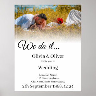 We do it - Kissing Couple on a Meadow Poster