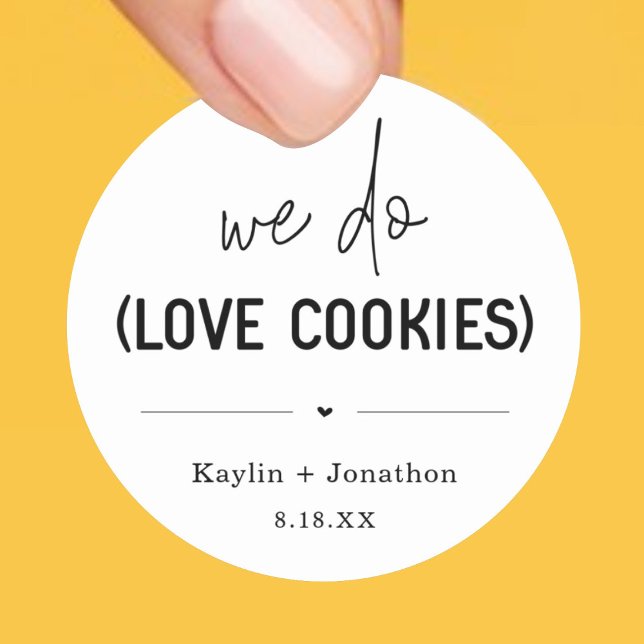 We Do Love Cookies Wedding Favour Label (Creator Uploaded)