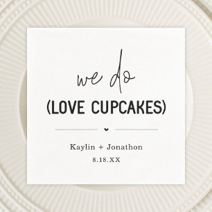 We Do Love Cupcake Wedding Bridal Shower Napkins