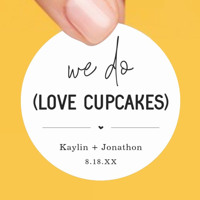 We Do Love Cupcake Wedding Favour Label (Creator Uploaded)