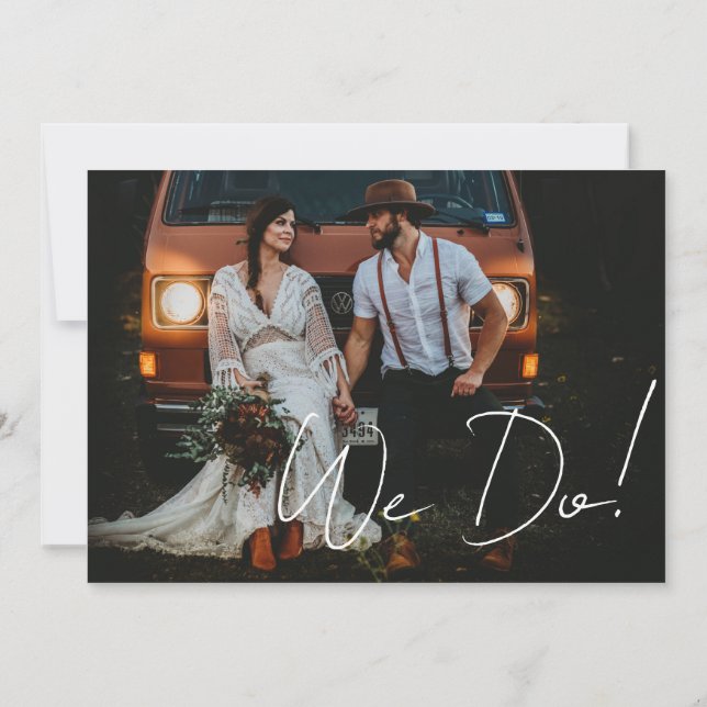 We Do Modern Farmhouse Wedding Invitation (Back)