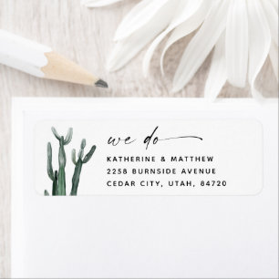 We do. Modern script & watercolor cactus wedding