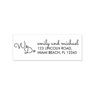 We Do   Modern Typography Wedding Rubber Stamp