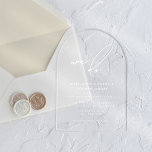 We Do Modern White Calligraphy Clear Wedding Acrylic Invitations<br><div class="desc">We Do Modern White Calligraphy Clear Wedding Acrylic Invitations</div>