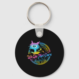 We Do Not Care Club Black Cat Sarcastic Saying  Key Ring