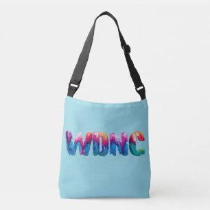 We Do Not Care in Dripping Paint Crossbody Bag