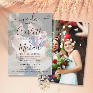 We Do Part Two Wedding 2 Photo Sequel Script  Invitation