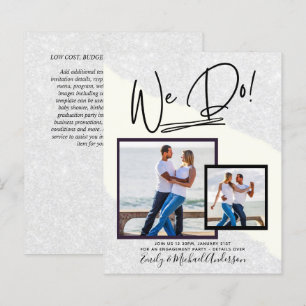 We Do! PHOTO Engagement Party Invitations Budget