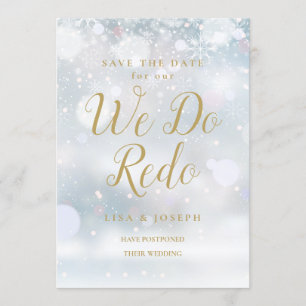 We Do Redo New Plan Winter Save the Date Invitation
