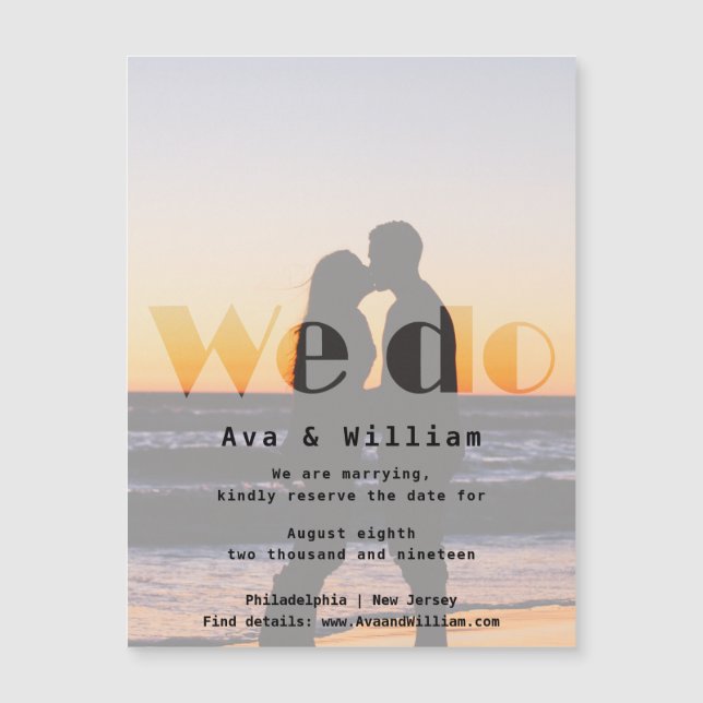 We Do - Romantic Summer Sunset Wedding (Front)