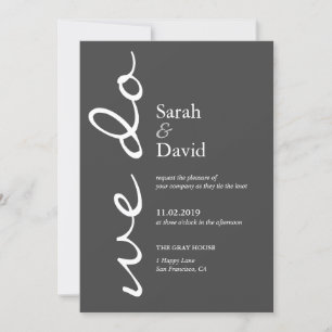 We Do Simple Elegance Wedding Invitation