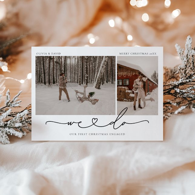 We Do Simple Modern 2 Photo Christmas Card (Creator Uploaded)