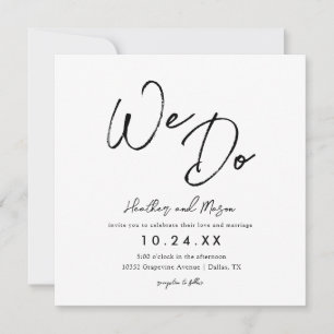 We Do Simple Square Wedding Invitations