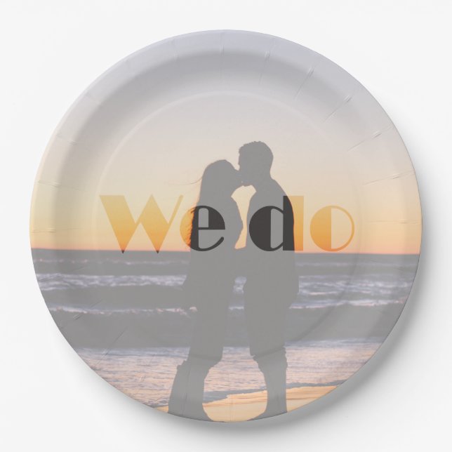 We Do - Summer Wedding Paper Plate (Front)