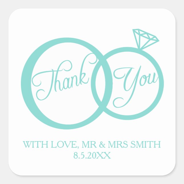 We Do! Thank You Square Sticker (Front)