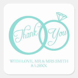 We Do! Thank You Square Sticker