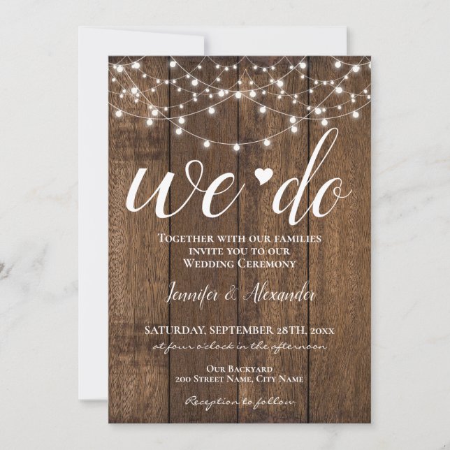 We Do Wedding Celebration (Front)