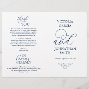 We Do, Wedding Ceremony Foldable Programs