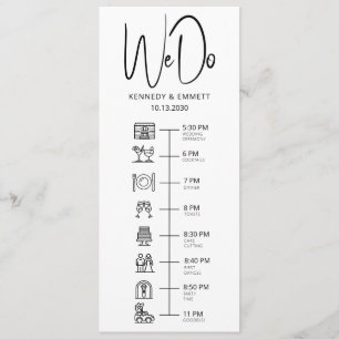 We Do Wedding Day Timeline Flat Program Programme