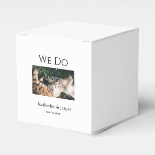 We do wedding engagement pet name photo date coupl favour box
