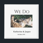 We do wedding engagement pet name photo date coupl magnet<br><div class="desc">Animal lover design made for cute animals,  you can add your pet name it's details along with its q r code and it's picture</div>