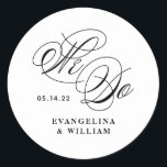 We Do Wedding Favour Sticker<br><div class="desc">Rustic,  romantic and elegant are all words that describe this wedding favour sticker. It has gorgeous swirls and flourishes,  pretty typography,  and a message that speaks of the love of the couple.</div>