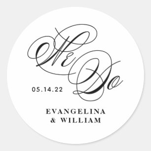We Do Wedding Favour Sticker