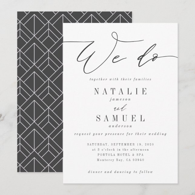 we do wedding invitation (Front/Back)