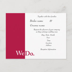 We Do Wedding Invitation