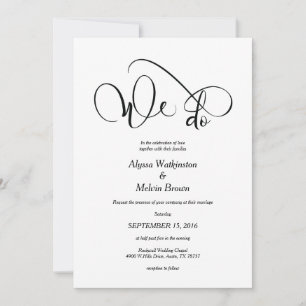 We do wedding invitation card in calligraphy theme