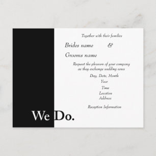We Do Wedding Invitation Postcard