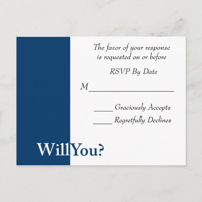 We Do Wedding RSVP Card (Front)