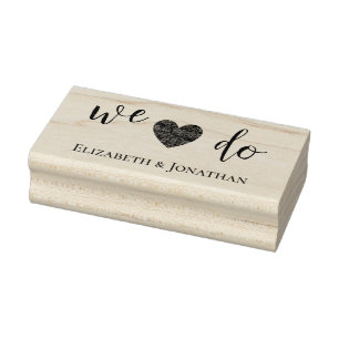 We Do! Wedding Rubber Stamp